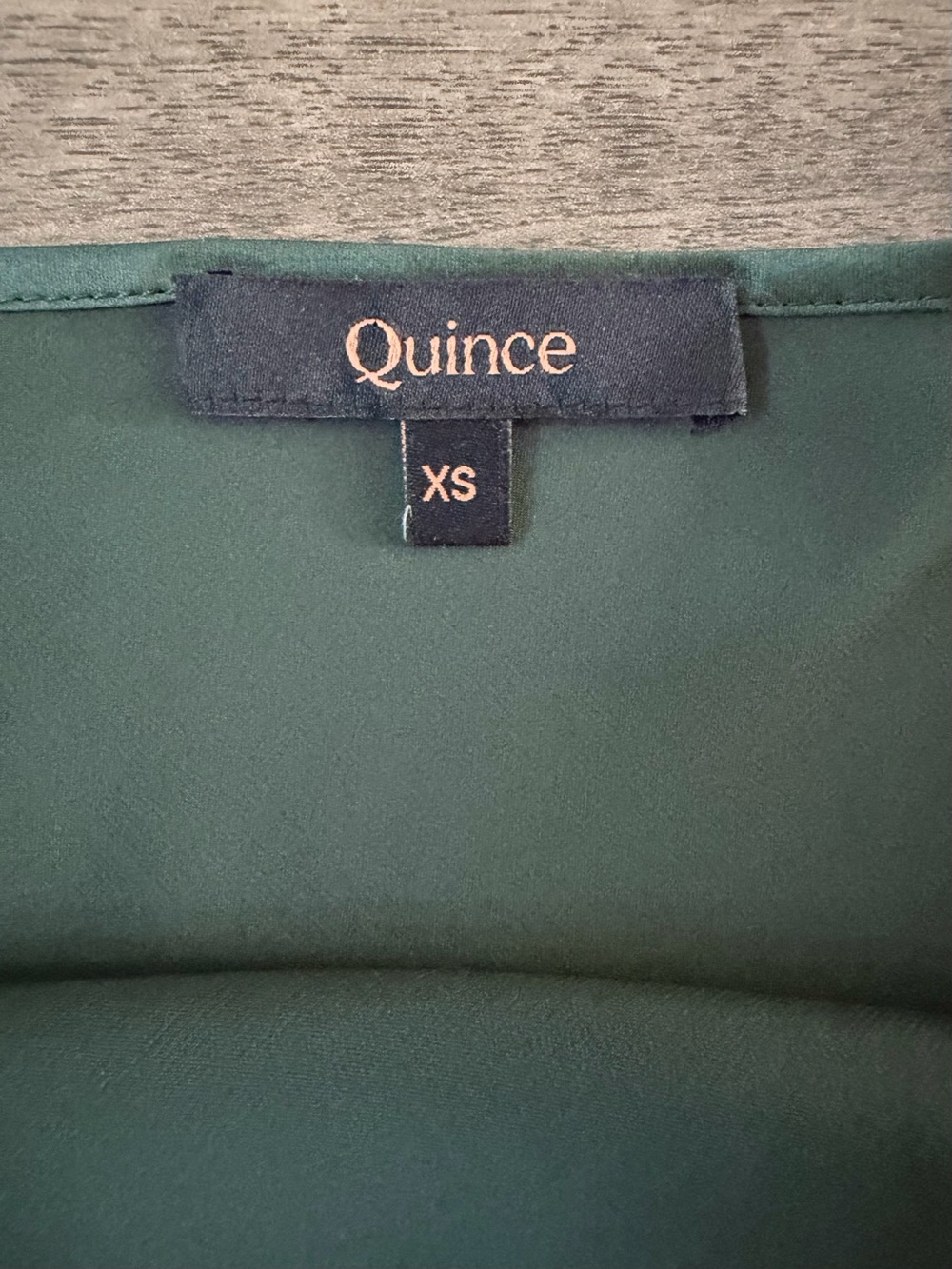 Quince Washable Silk Bias Cut Midi Dress Forest Green XS - Picture 9 of 15